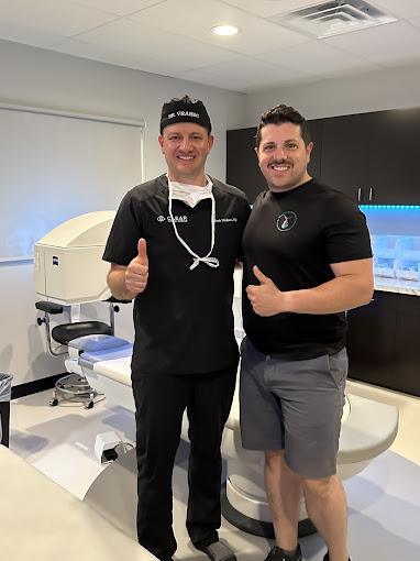 Dr Vrabec LASIK Surgeon with Patient