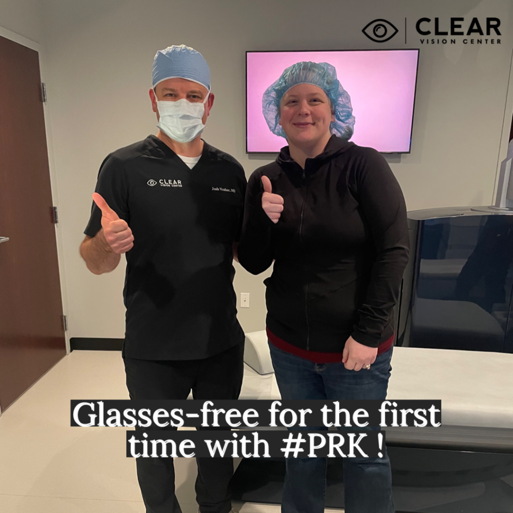 PRK Surgeon Dr Josh Vrabec with Patient