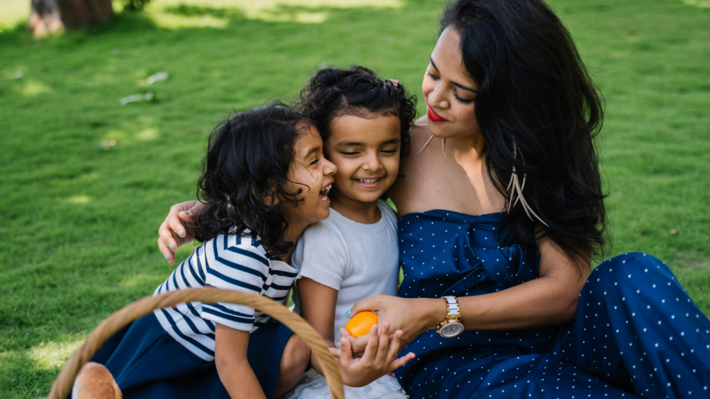 Woman enjoying summer without her glasses