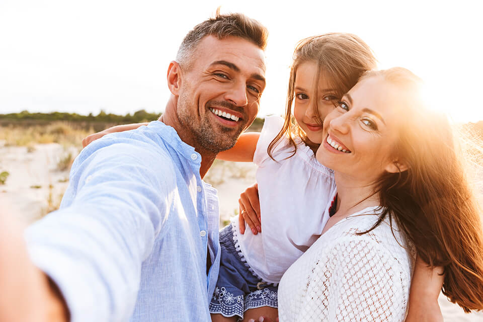 Young Family Selfie